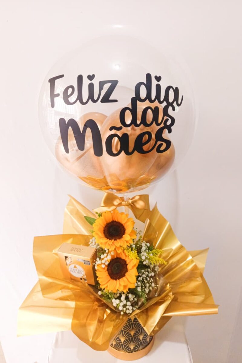 Arranjo de girassol dia das mães
